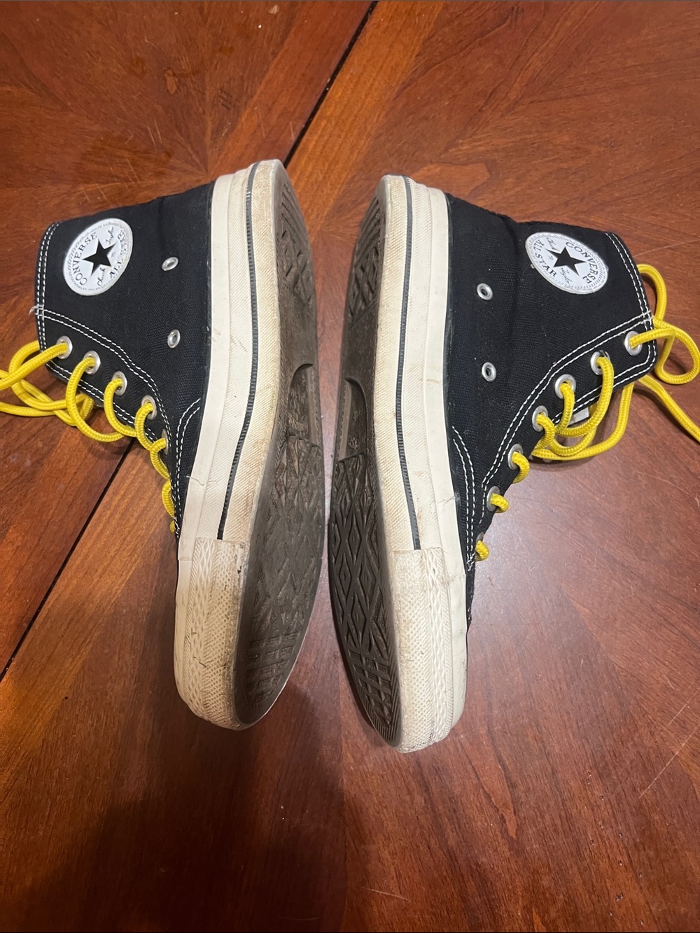 Converse The Beatles Black High-Top Sneakers with Yellow Laces - Picture 8 of 10